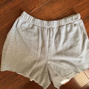 Aerie Light Gray Athletic Lounge Shorts large